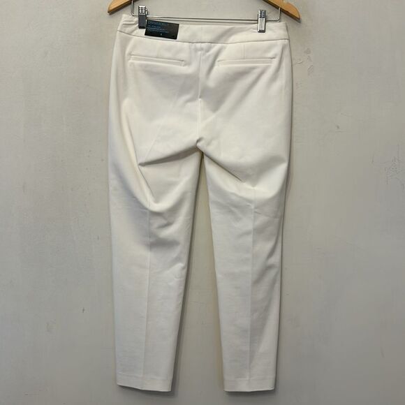 Cynthia Rowley white slim cropped pants with slit detail at ankle Size 4 New - Picture 6 of 10
